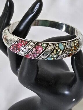 Retired Brighton Bracelet "CRYSTAL VOYAGE" Pink & Green Shades! GORGEOUS!
